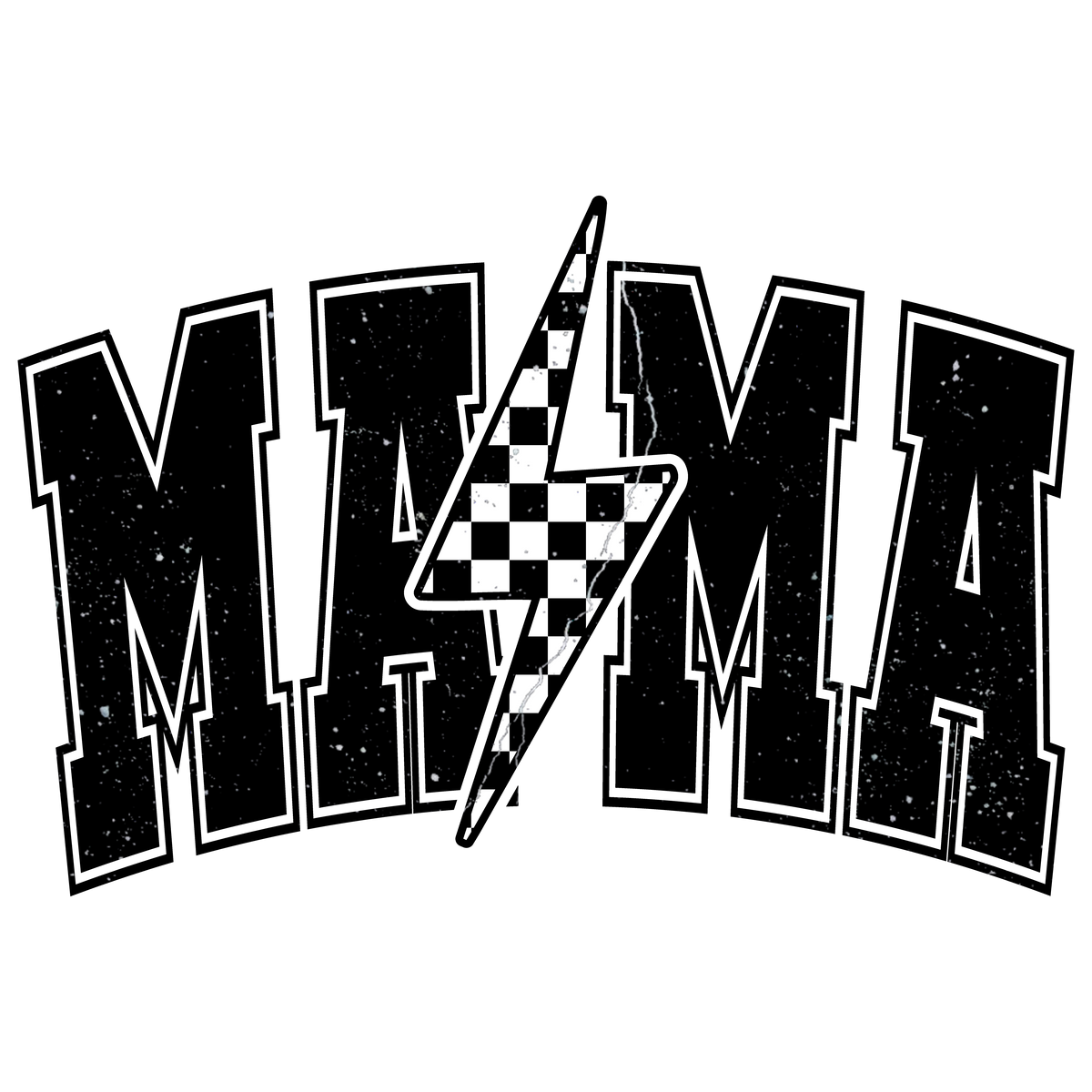 Checkered Lightning Bolt Mama
